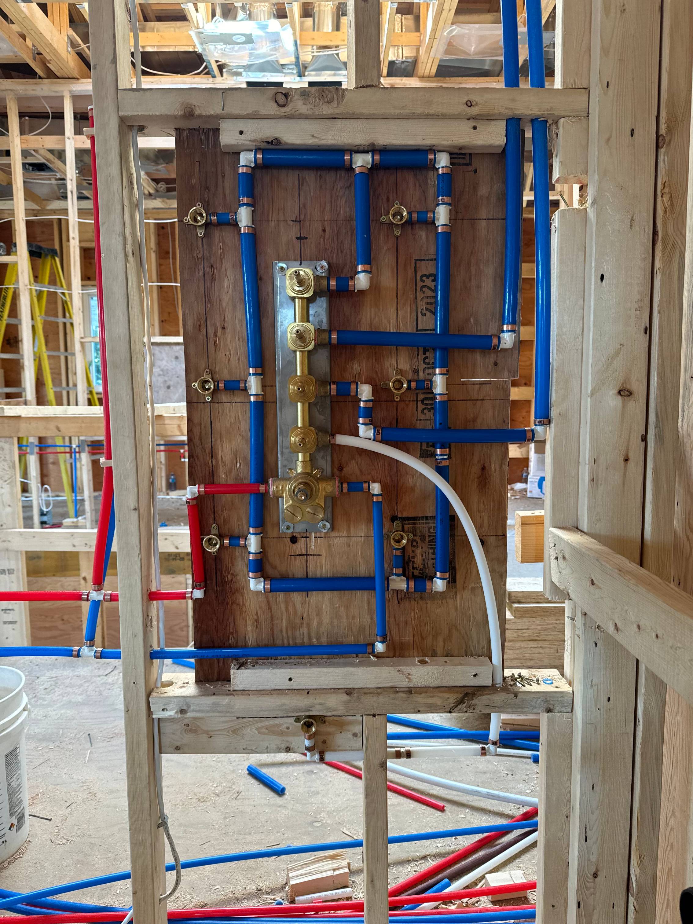 plumbing before